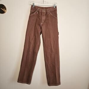 J Galt Women's Carpenter Pants, Brown, Sz 24x32